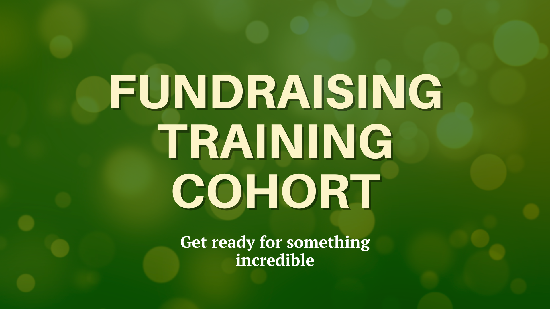 Fundraising Training