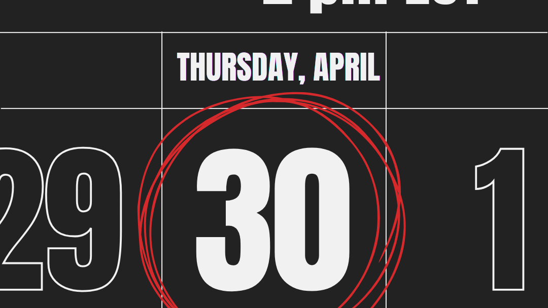 Mark Your Calendars!