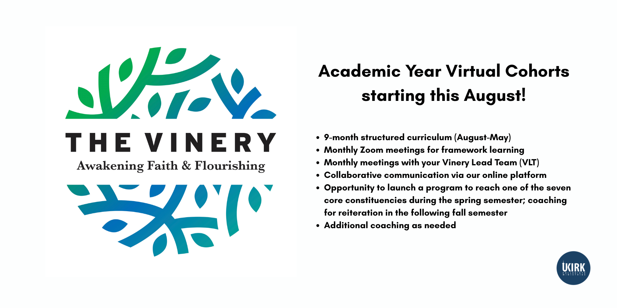 Academic Year Virtual Cohorts for Congregations
